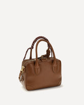 Vita leather Handbag - BROWN | Base Blu