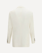 Single-breasted linen Blazer - WHITE | Base Blu