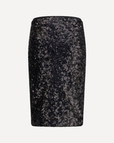 Pappacieca pencil skirt with sequins - BLACK | Base Blu