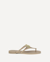 Logo rubber Sandals - GOLD | Base Blu