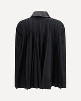 Camicia in gabardina di cotone con retro plissé - NERO | Base Blu