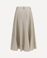 Cotton poplin Skirt with monili detail - BEIGE | Base Blu
