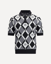 Polo in maglia a rombi - MULTICOLORE | Base Blu