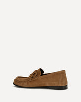 Double L suede calfskin Loafers - BROWN | Base Blu