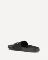 Rubber slides with logo - BLACK | Base Blu