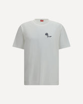 T-shirt in cotone ricamata Kenzo Tulip - BIANCO | Base Blu