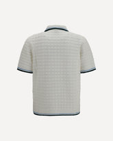 Short-sleeve bouclé Polo - WHITE | Base Blu