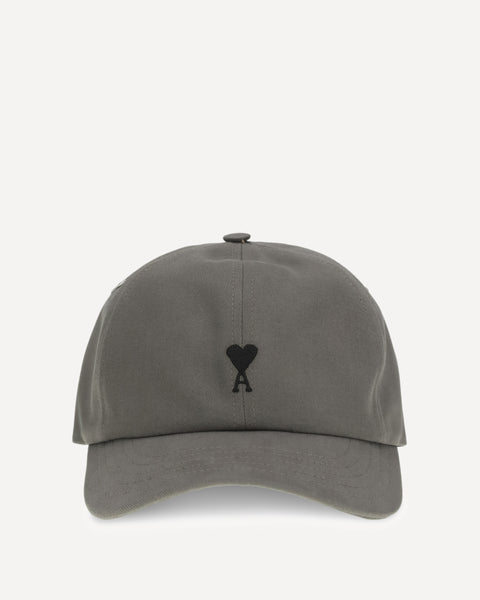 AMI PARIS Cotton Baseball Hat GREY | Base Blu