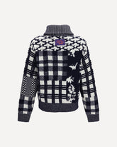 Wool zip Sweater - BLUE | Base Blu