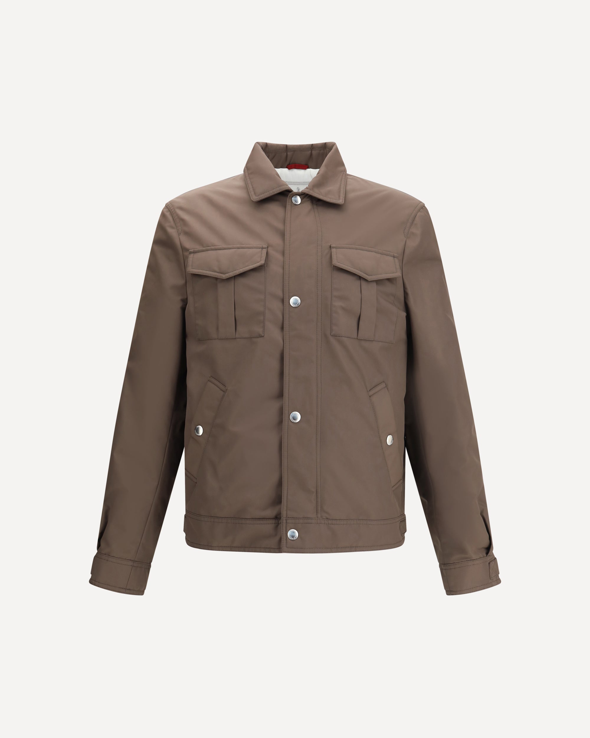 BRUNELLO CUCINELLI Waterproof Shirt Jacket BROWN | Base Blu