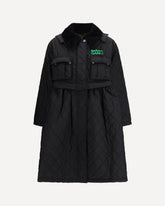 Quilted hooded Coat by Barbour x GANNI - BLACK | Base Blu