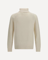 Milano cashmere turtleneck Sweater - WHITE | Base Blu