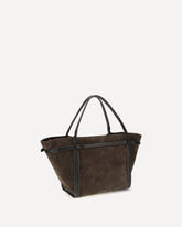 Suede Tote Bag - BROWN | Base Blu