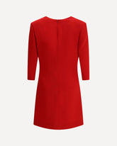Short Silk Dress with Bow - RED | Base Blu