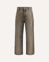 Marble Over Dye Denim Pants - BEIGE | Base Blu