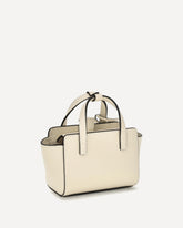 Borsa a Mano Flap mini - CREMA  | Base Blu