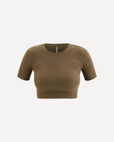 Seamless fitted sports T-shirt - GREEN | Base Blu