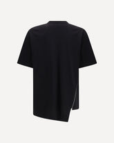 T-shirt in cotone con zip laterale - NERO | Base Blu