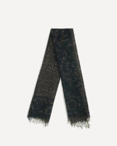 Soufflé cashmere Scarf with baroque motif - MULTICOLOUR | Base Blu
