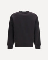 Diagonal Raised Fleece Crewneck Lens Sweatshirt - BLACK | Base Blu