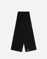 Ribbed virgin wool Scarf - BLACK | Base Blu
