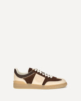 Upvillage suede and nappa calfskin Sneakers - BROWN | Base Blu