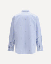 Striped cotton poplin Shirt - LIGHT BLUE | Base Blu