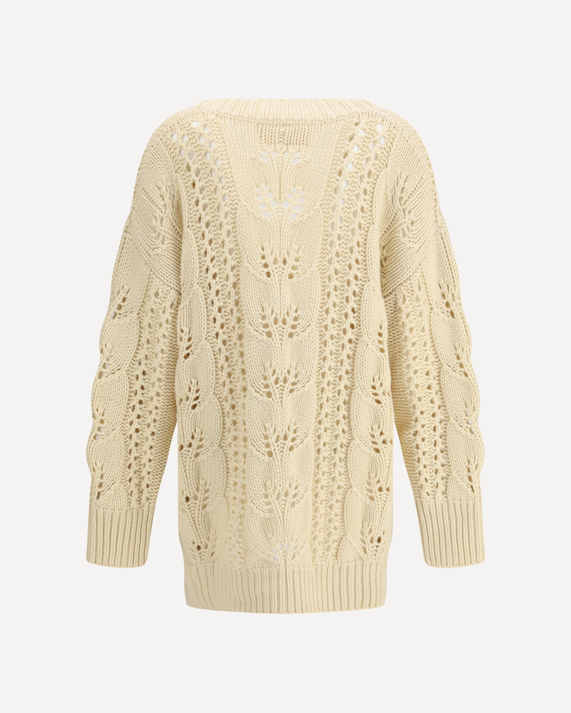 ERMANNO SCERVINO Perforated cashmere Cardigan BEIGE | Base Blu