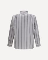 Madras striped armband Shirt - GREY | Base Blu