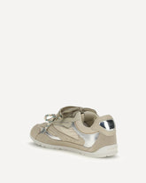 Yulia Sneakers in suede with nylon inserts - BEIGE | Base Blu