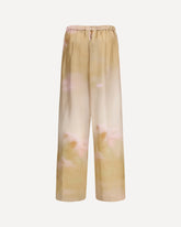 Printed silk twill Pants - PINK | Base Blu