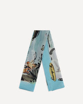 Swan lake silk Scarf - MULTICOLOUR | Base Blu
