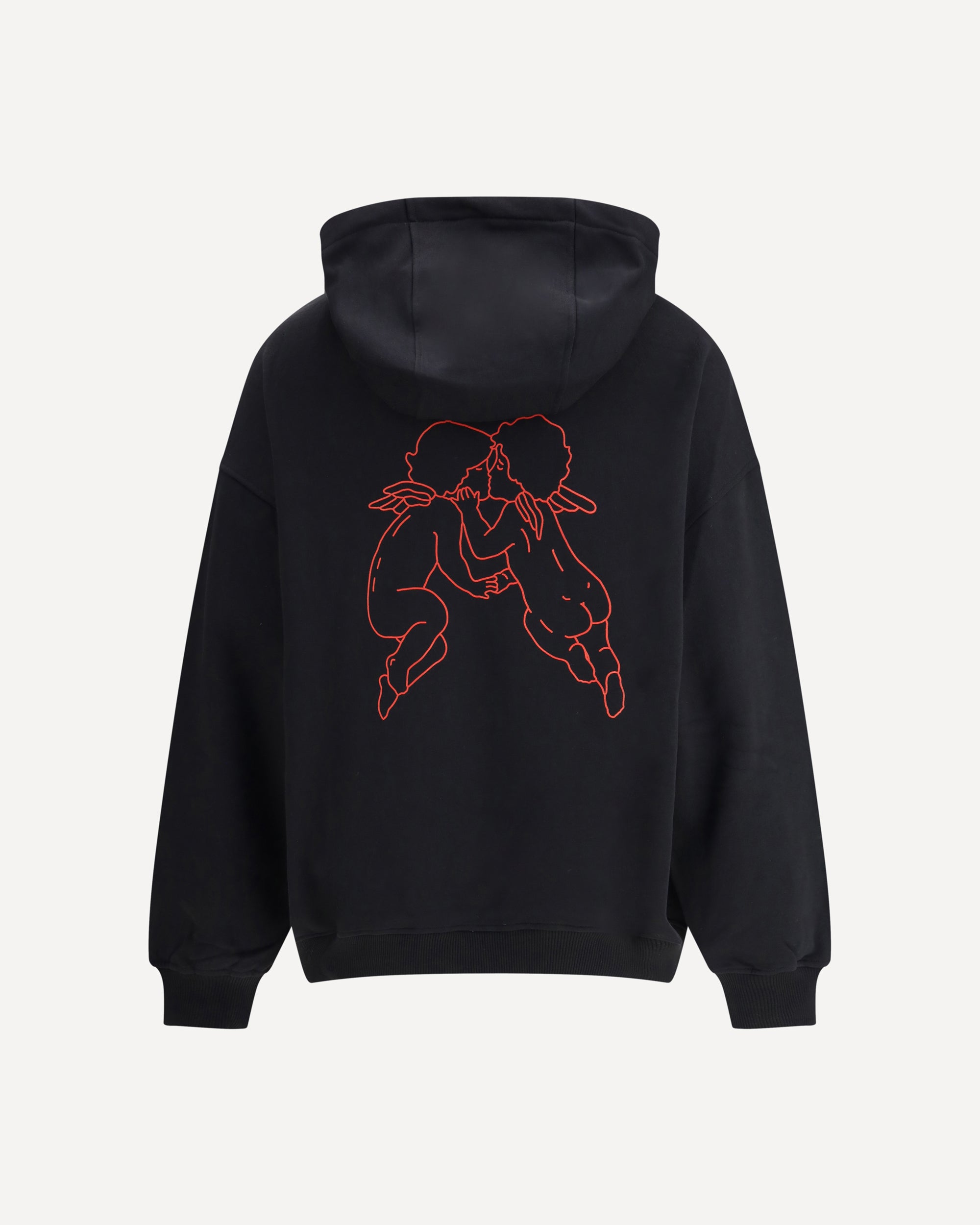 FIORUCCI Kissing Angels Love Relaxed Hoodie BLACK | Base Blu