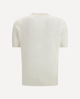 Cotton ribbed Polo - WHITE | Base Blu