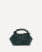 Small Bou leather Handbag - GREEN | Base Blu