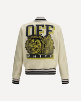 Lion Wool Varsity Jacket - CREAM | Base Blu