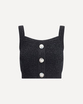 Tweed crop Top - BLACK | Base Blu