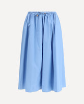 Poplin Drawstring Skirt - LIGHT BLUE | Base Blu