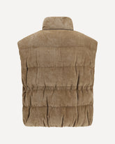 Sleeveless padded Vest - BEIGE | Base Blu