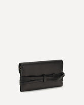 Leather Wallet with buckle detail - BLACK | Base Blu