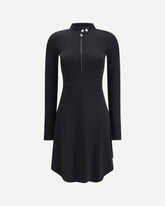Zippered jersey biker Dress - BLACK | Base Blu