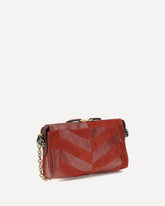 Panthea Shoulder Bag chevron pattern - RED | Base Blu