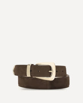 Suede Benny Belt - BROWN | Base Blu