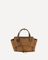 Flap small Handbag - BROWN | Base Blu