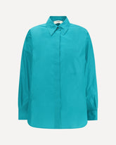 Camicia in taffetà di seta - AZZURRO | Base Blu