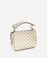 Medium Rockstud Spike Shoulder Bag - GOLD | Base Blu