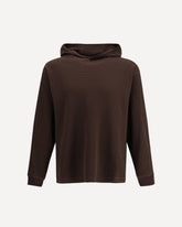 Felpa in jersey di cotone a nido d’ape - MARRONE | Base Blu