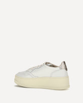 Medalist Platform leather Sneakers - WHITE | Base Blu