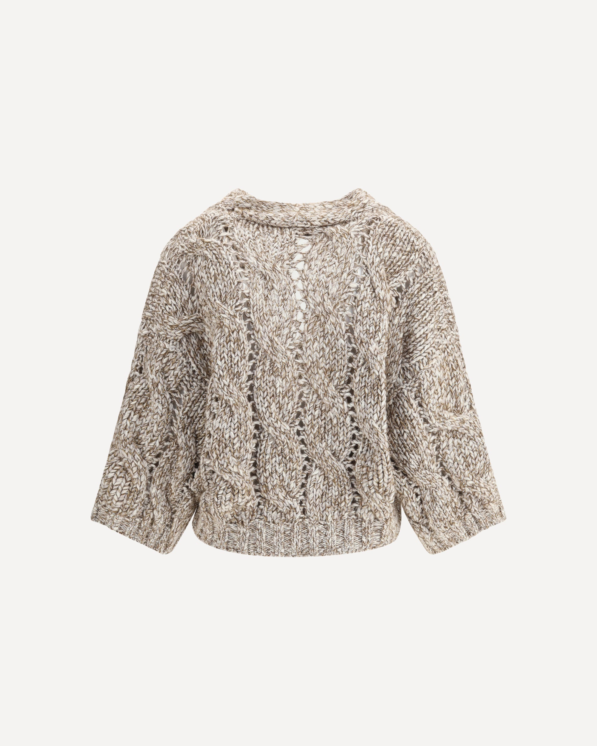 BRUNELLO CUCINELLI Dazzling Chiné wool Cardigan MULTICOLOUR