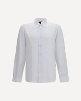Regular-fit linen Shirt - WHITE | Base Blu